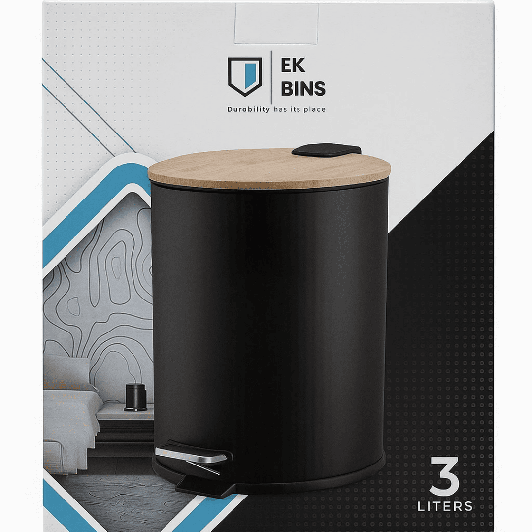 3L Stainless Steel Dustbin with Soft-Close Lid – Compact & Hygienic Waste Bin